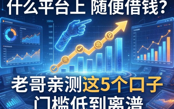 什么平台上可以随便借钱？老哥亲测这5个口子门槛低到离谱