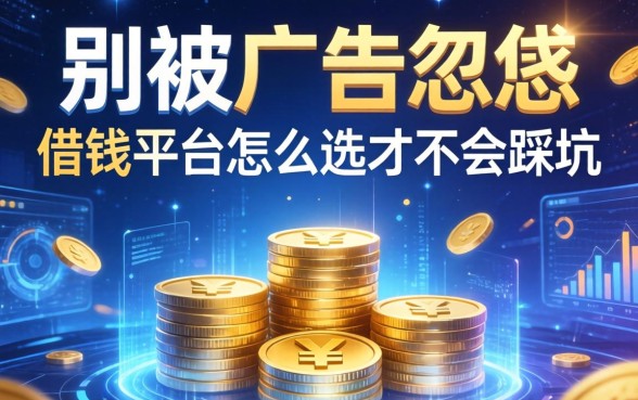 别被广告忽悠，借钱平台怎么选才不会踩坑