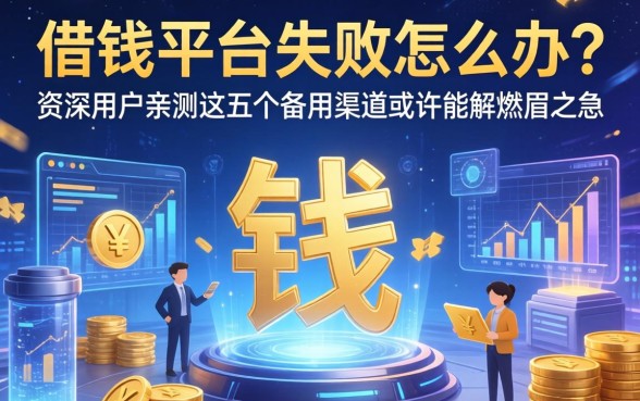 借钱平台失败怎么办？资深用户亲测这五个备用渠道或许能解燃眉之急