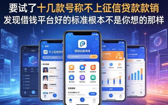 我试了十几款号称不上征信的贷款软件，发现借钱平台好的标准根本不是你想的那样