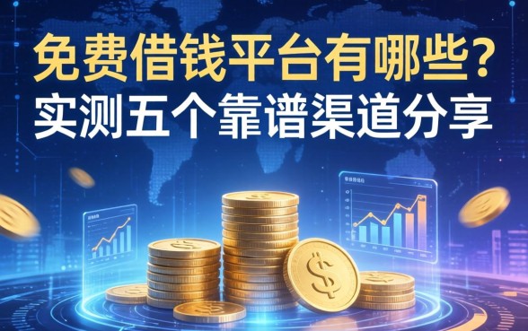 免费借钱平台有哪些？实测五个靠谱渠道分享