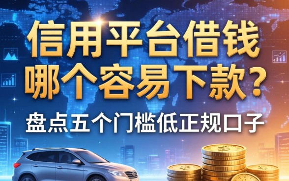 信用平台借钱哪个容易下款？盘点五个门槛低的正规口子