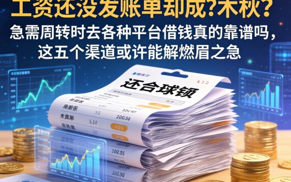 工资还没发账单却堆成山？急需周转时去各种平台借钱真的靠谱吗，这五个渠道或许能解燃眉之急
