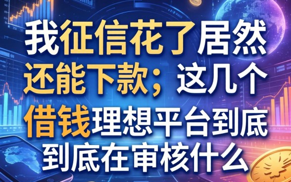 我征信花了居然还能下款，这几个借钱理想平台到底在审核什么