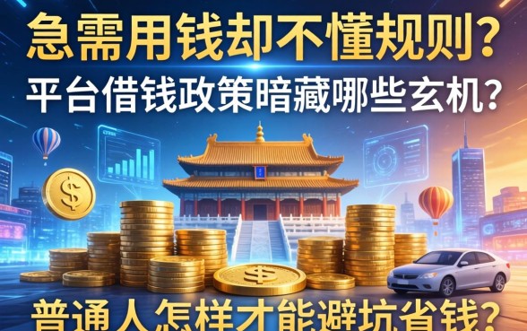 急需用钱却不懂规则？平台借钱政策暗藏哪些玄机？普通人怎样才能避坑省钱？
