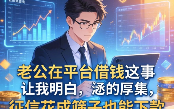 老公在平台借钱这事让我明白，征信花成筛子也能下款