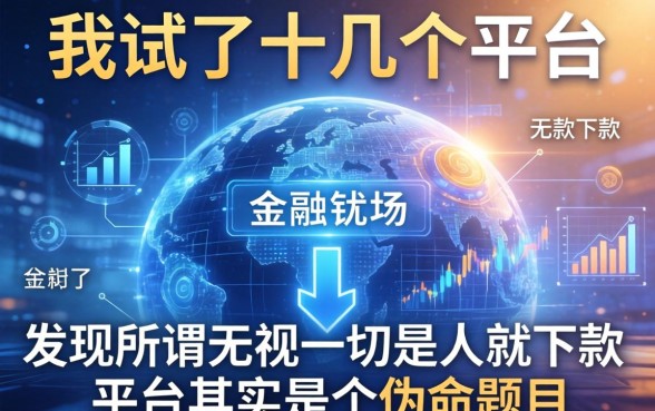 我试了十几个平台，发现所谓无视一切是人就下款平台其实是个伪命题