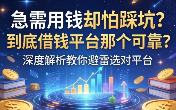 急需用钱却怕踩坑？到底借钱平台那个可靠？深度解析教你避雷选对平台