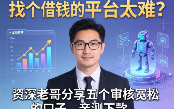 找个借钱的平台太难？资深老哥分享五个审核宽松的口子，亲测下款