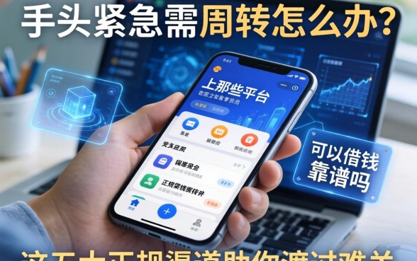 手头紧急需周转怎么办？手机上那些平台可以借钱靠谱吗？这五大正规渠道助你渡过难关