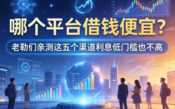 哪个平台借钱便宜？老铁们亲测这五个渠道利息低门槛也不高