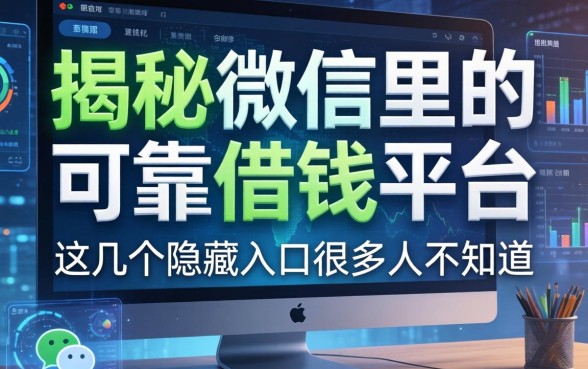 揭秘微信里的可靠借钱平台，这几个隐藏入口很多人不知道