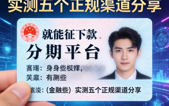 仅凭身份证就能下款的分期平台有哪些？实测五个正规渠道分享