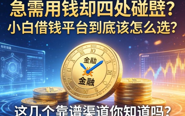 急需用钱却四处碰壁？小白借钱的平台到底该怎么选？这几个靠谱渠道你知道吗？