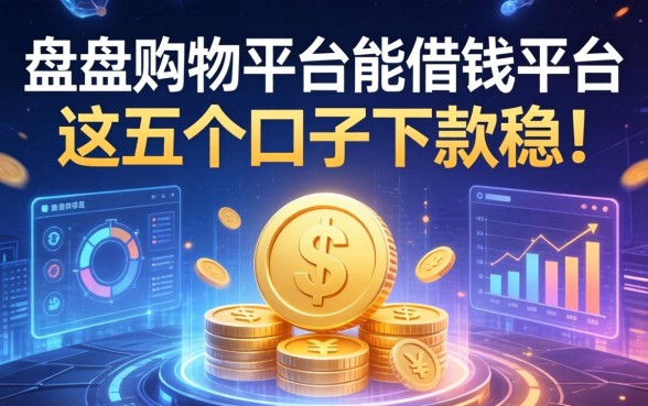 盘点购物平台能借钱的平台，这五个口子下款稳！