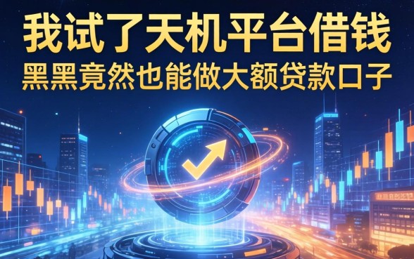 我试了天机平台借钱，黑户竟然也能做大额贷款口子