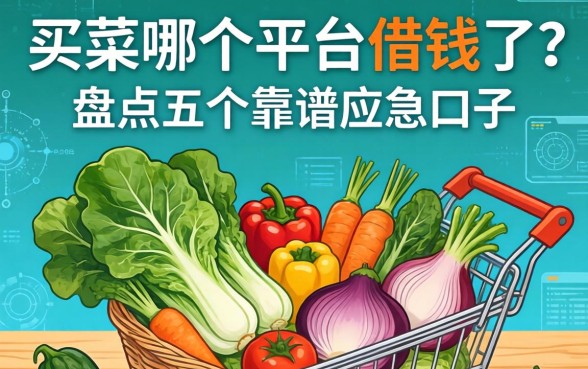 买菜的哪个平台借钱了？盘点五个靠谱应急口子
