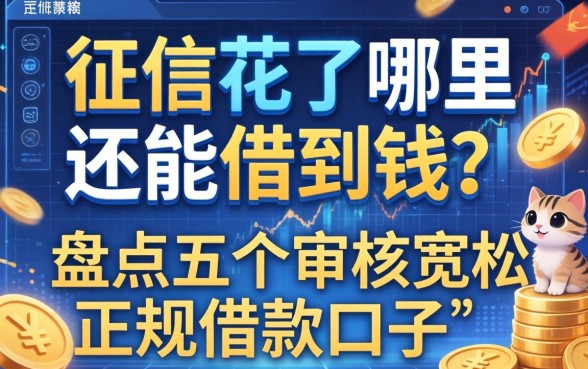 征信花了哪里还能借到钱？盘点五个审核宽松的正规借款口子