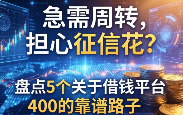 急需周转却担心征信花？盘点5个关于借钱平台400的靠谱路子