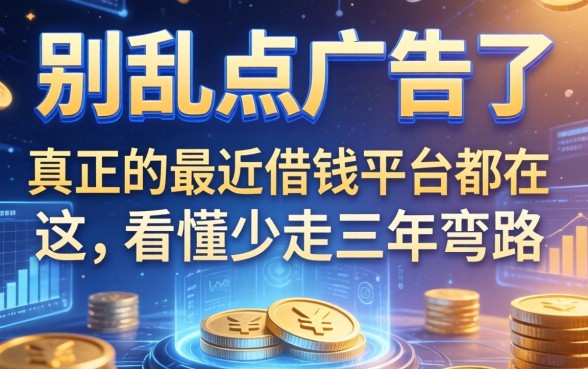 别乱点广告了，真正的最近借钱平台都在这，看懂少走三年弯路