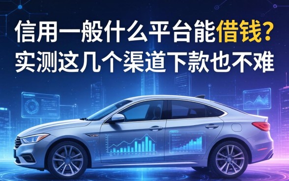 信用一般什么平台能借钱？实测这几个渠道下款也不难
