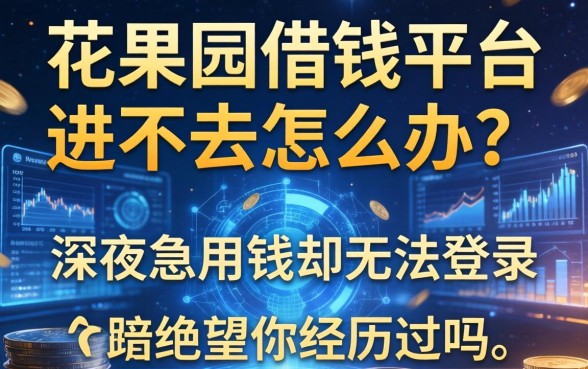 花果园借钱平台进不去怎么办？深夜急用钱却无法登录的绝望你经历过吗？