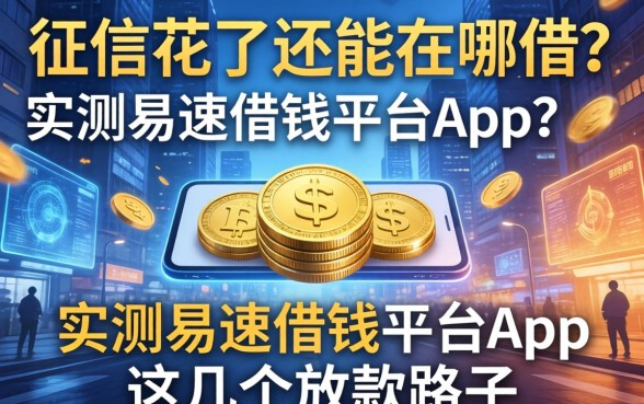 征信花了还能在哪借？实测易速借钱平台app和这几个放款路子