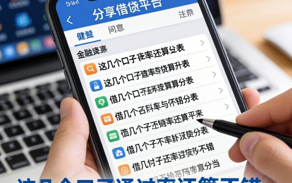 分享一份借钱平台列表，这几个口子通过率还算不错