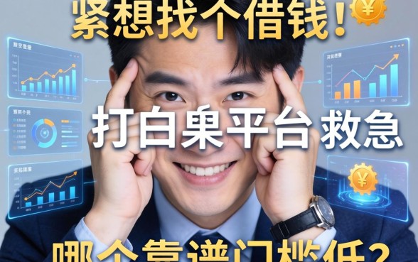 手里紧巴想找个借钱打白条平台救急，哪个靠谱门槛低？