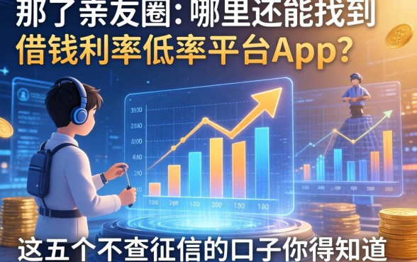 除了亲友圈，哪里还能找到借钱利率低的平台app？这五个不查征信的口子你得知道