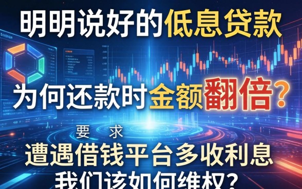 明明说好的低息贷款，为何还款时金额翻倍？遭遇借钱平台多收利息我们该如何维权？
