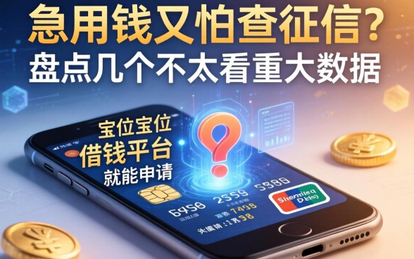 急用钱又怕查征信？盘点几个不太看重大数据的借钱平台手机定位就能申请