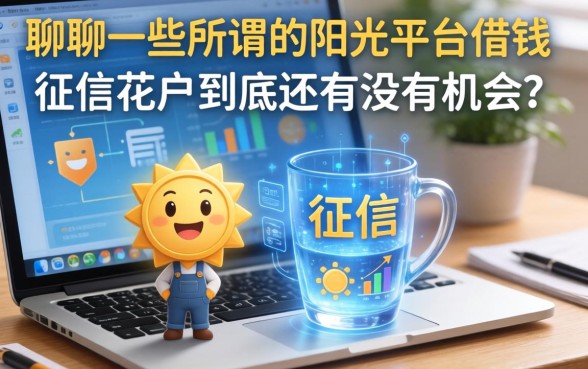 聊聊那些所谓的阳光平台借钱，征信花户到底还有没有机会？