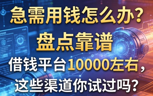 急需用钱怎么办？盘点靠谱的借钱平台10000左右，这些渠道你试过吗？