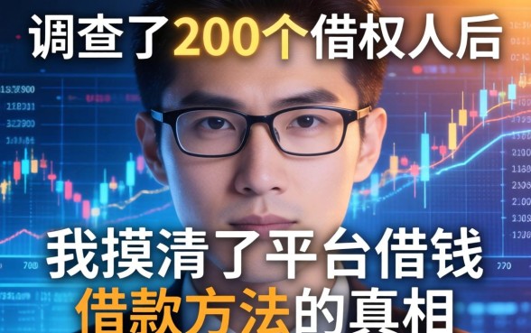 调查了200个借款人后，我摸清了平台借钱借款方法的真相