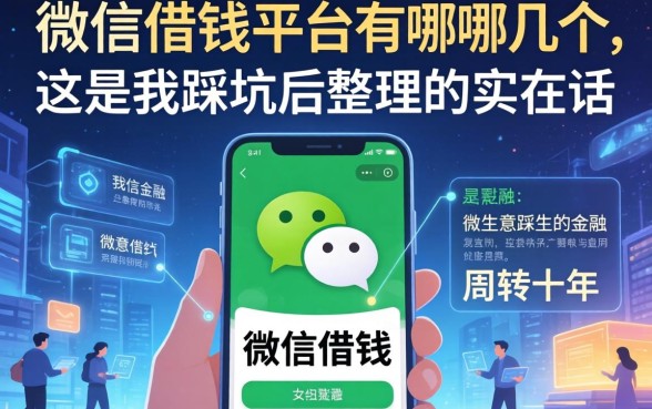 微信借钱的平台有哪几个？做生意周转十年，这是我踩坑后整理的实在话