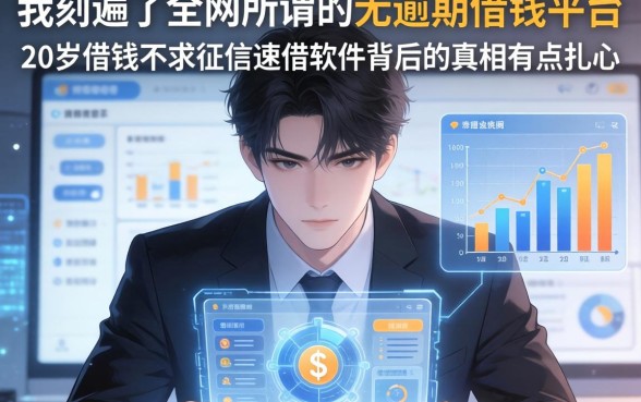 我翻遍了全网所谓的无逾期借钱平台，发现20岁借钱不求征信速借软件背后的真相有点扎心