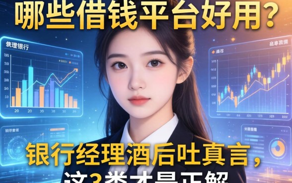 哪些借钱平台好用？银行经理酒后吐真言，这3类才是正解
