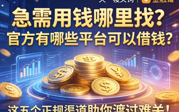 急需用钱哪里找？官方有哪些平台可以借钱？这五个正规渠道助你渡过难关！