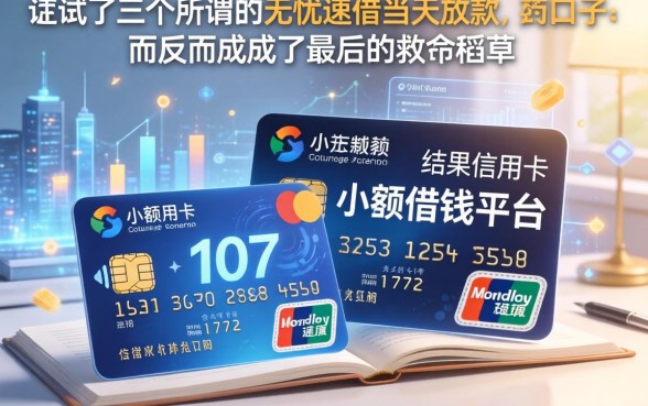 我试了三个所谓的无忧速借当天放款的口子，结果信用卡小额借钱平台反而成了最后的救命稻草