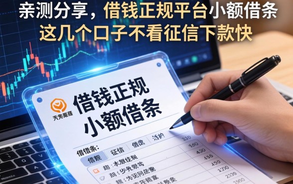 亲测分享：借钱的正规平台小额借条，这几个口子不看征信下款快