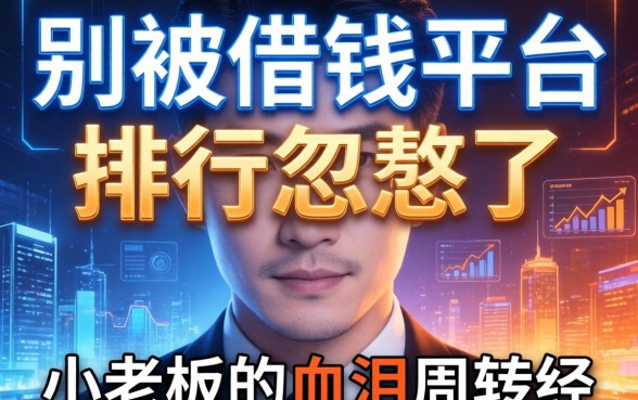 别被借钱平台排行忽悠了，小老板的血泪周转经