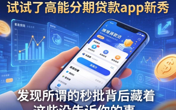 我试了高能分期贷款app新秀，发现所谓的秒批背后藏着这些没告诉你的事
