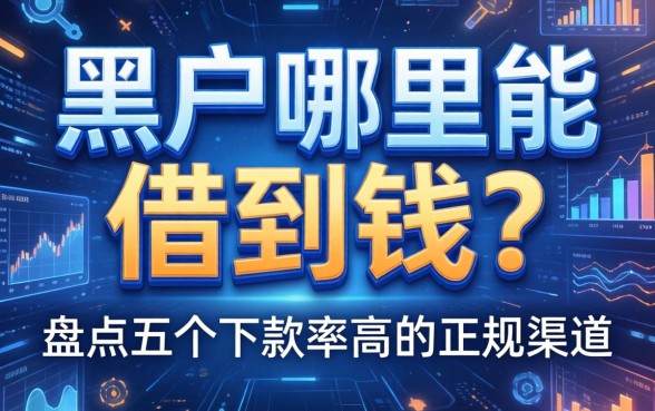 黑户哪里能借到钱？盘点五个下款率高的正规渠道