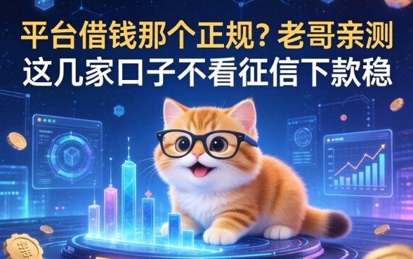 平台借钱那个正规？老哥亲测这几家口子不看征信下款稳