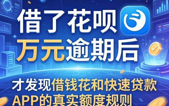 我借了花呗一万元逾期后，才发现借钱花和快速贷款App的真实额度规则