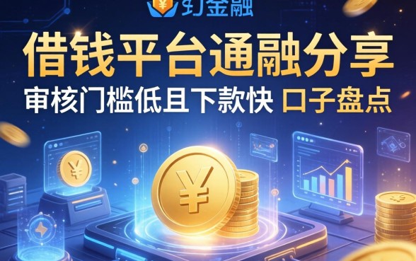 借钱平台通融分享:审核门槛低且下款快的口子盘点