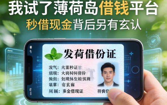 我试了薄荷岛借钱平台，发现手机身份证秒借现金背后另有玄机