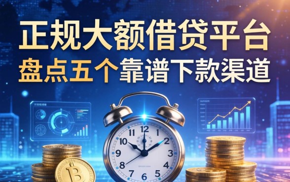 正规大额借钱平台有哪些？盘点五个靠谱下款渠道
