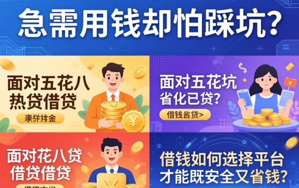 急需用钱却怕踩坑？面对五花八门的借贷广告，借钱如何选择平台才能既安全又省钱？